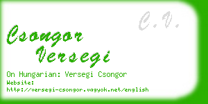 csongor versegi business card